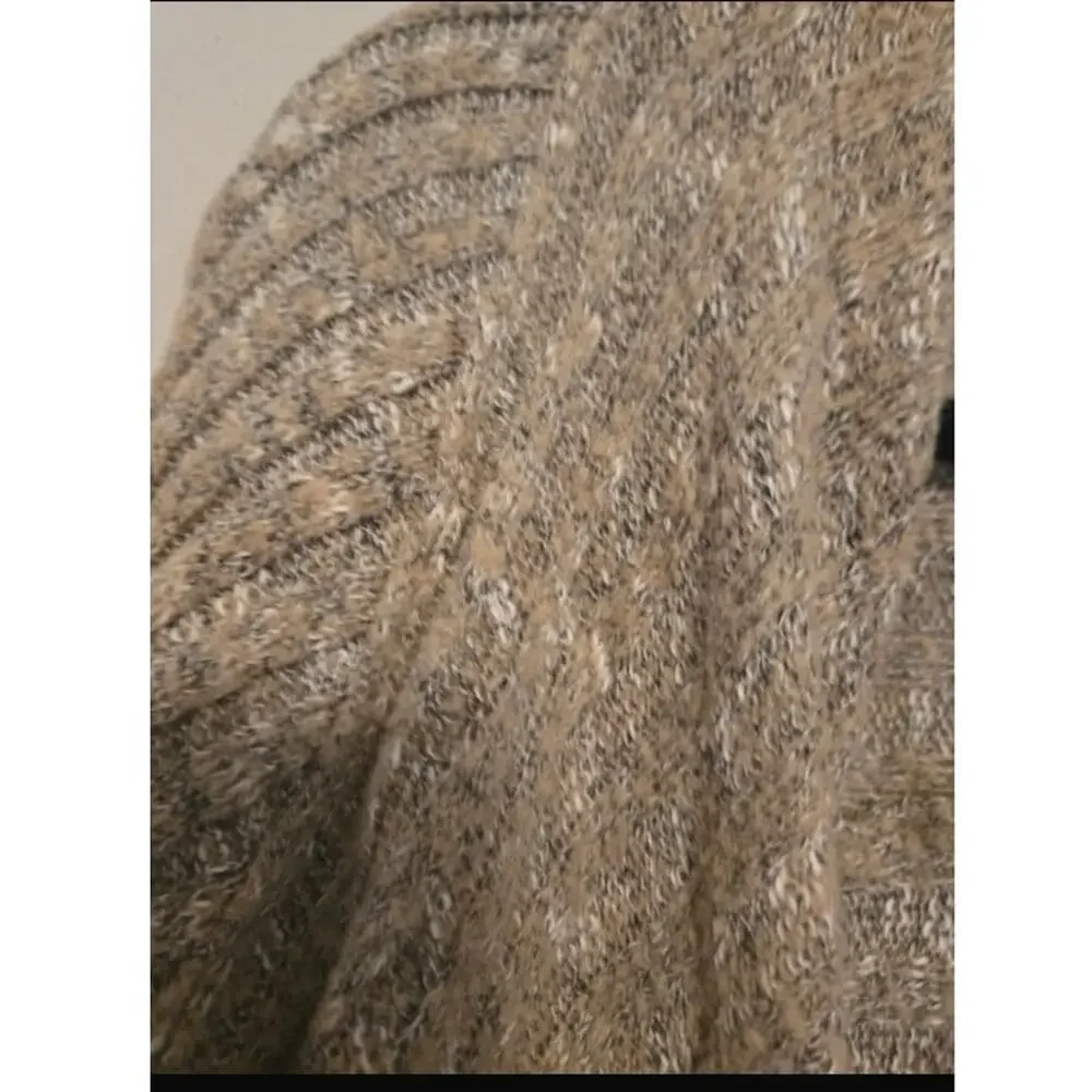Free People Waterfall Cardigan XS Taupe Wool Blend Draped Boho Granola Sweater